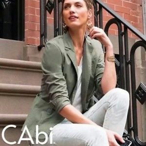 CAbi olive green military style blazer #207